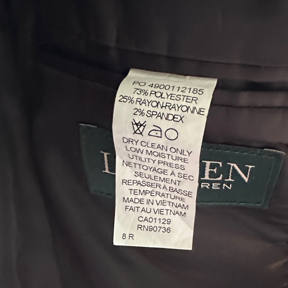 Ralph Lauren Kids Black and Navy Suit Jacket/Blazer Size 8 - Picture 5 of 8